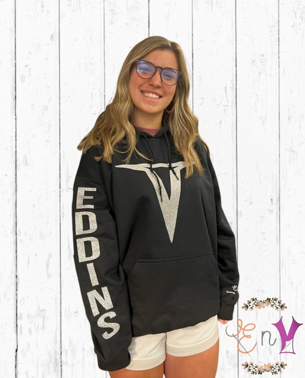 Glitter Spike w/ Name Hoodie