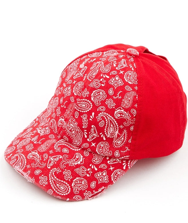 C.C. Distressed Ponytail Trucker Hat