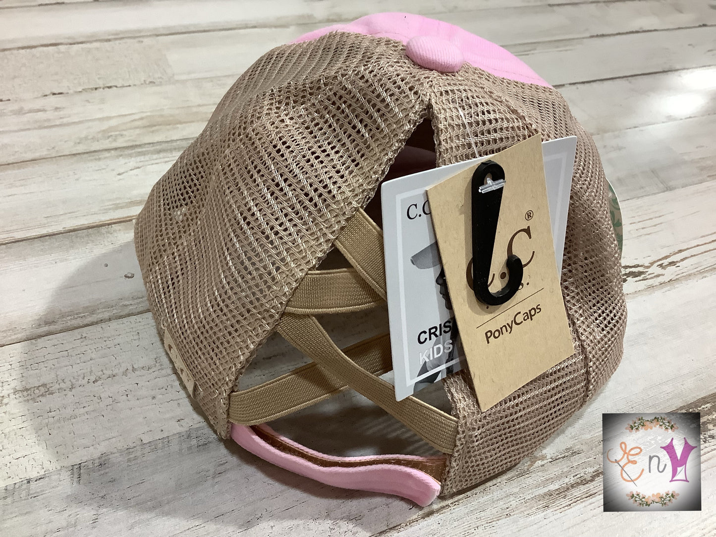 C.C. Distressed Ponytail Trucker Hat