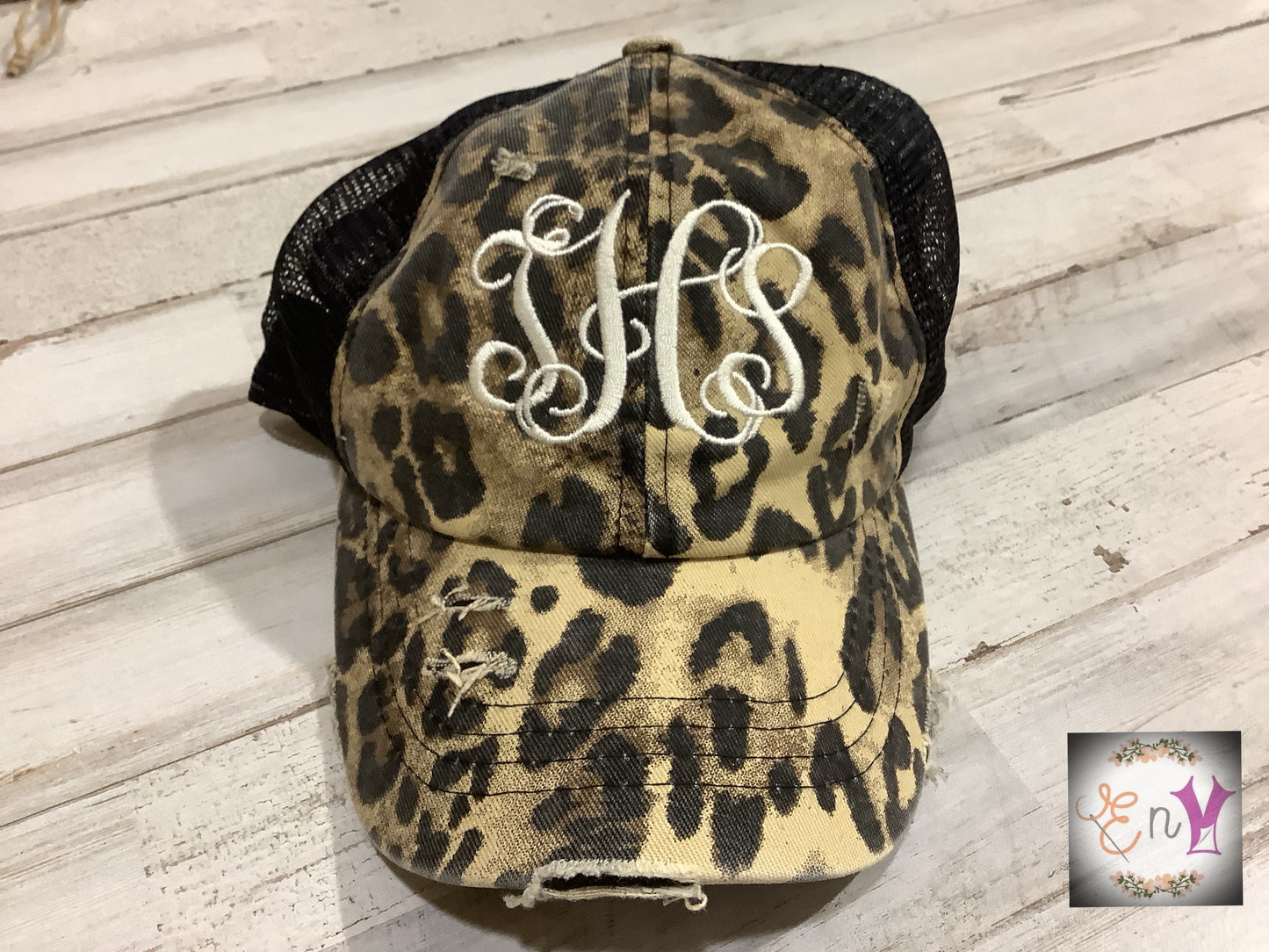 C.C. Distressed Ponytail Trucker Hat