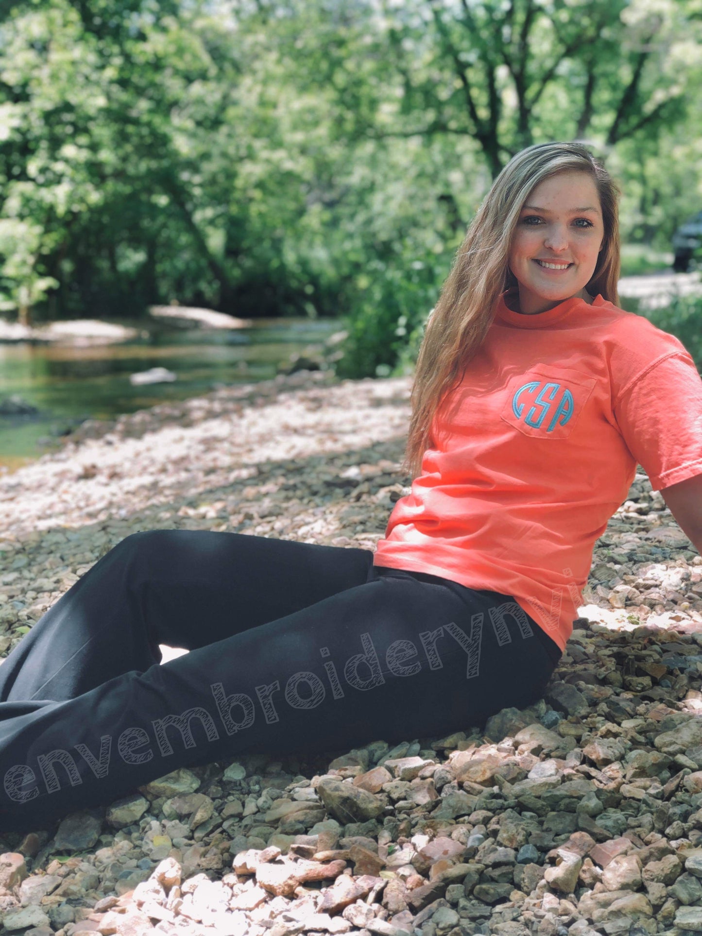 Comfort Colors Monogrammed Tee