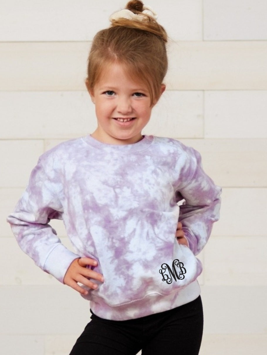 Youth Tie Dye Crewneck Sweatshirt