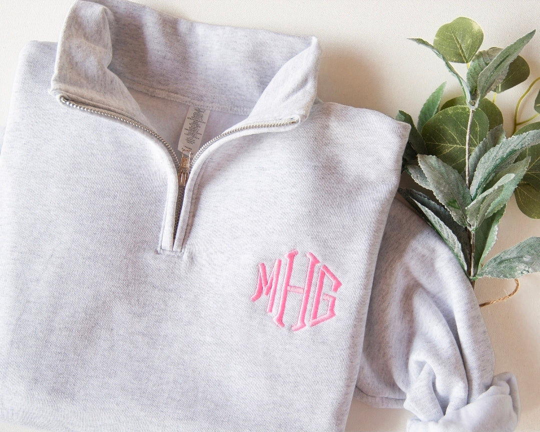 1/4 Zip Monogrammed