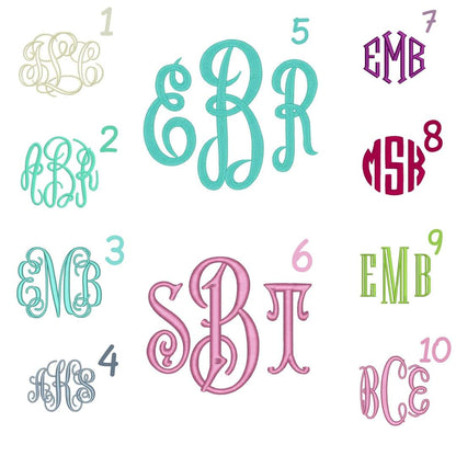 Bella+Canvas Embroidery Monogram tshirt